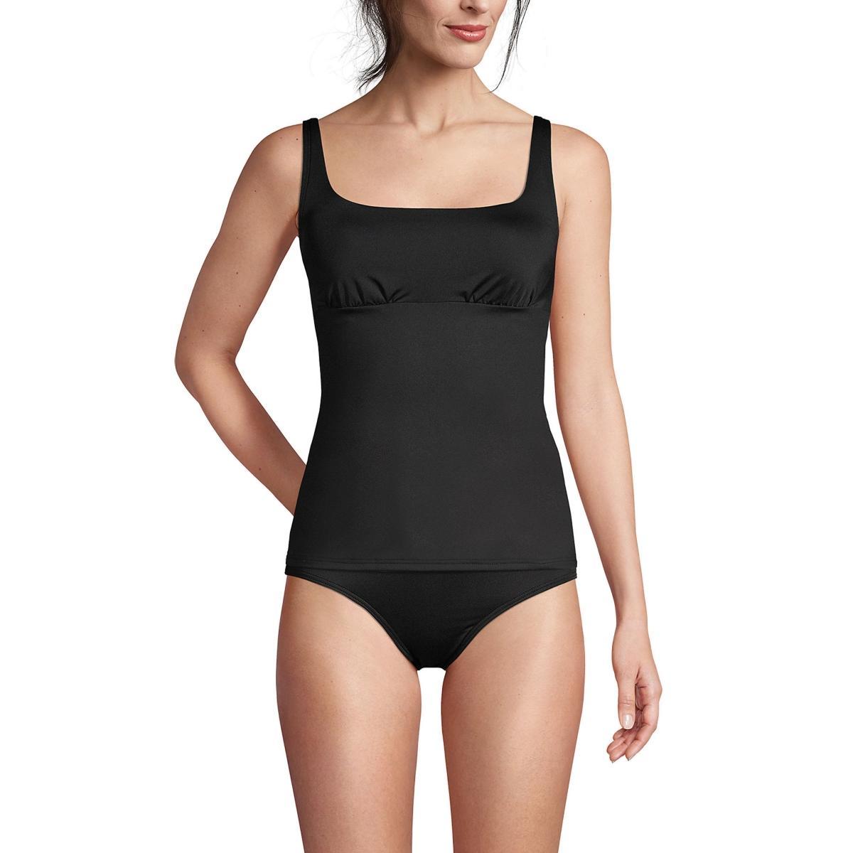 Plus Size Lands End DD-Cup UPF 50 Squareneck Underwire Tankini Top, Womens Product Image