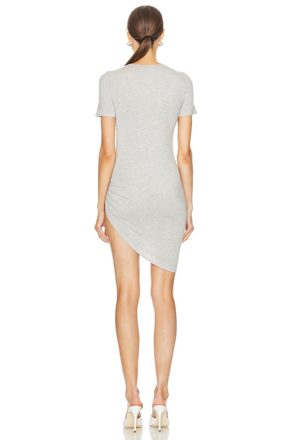 Short Sleeve Crewneck Side Drape Micro Dress Norma Kamali Product Image