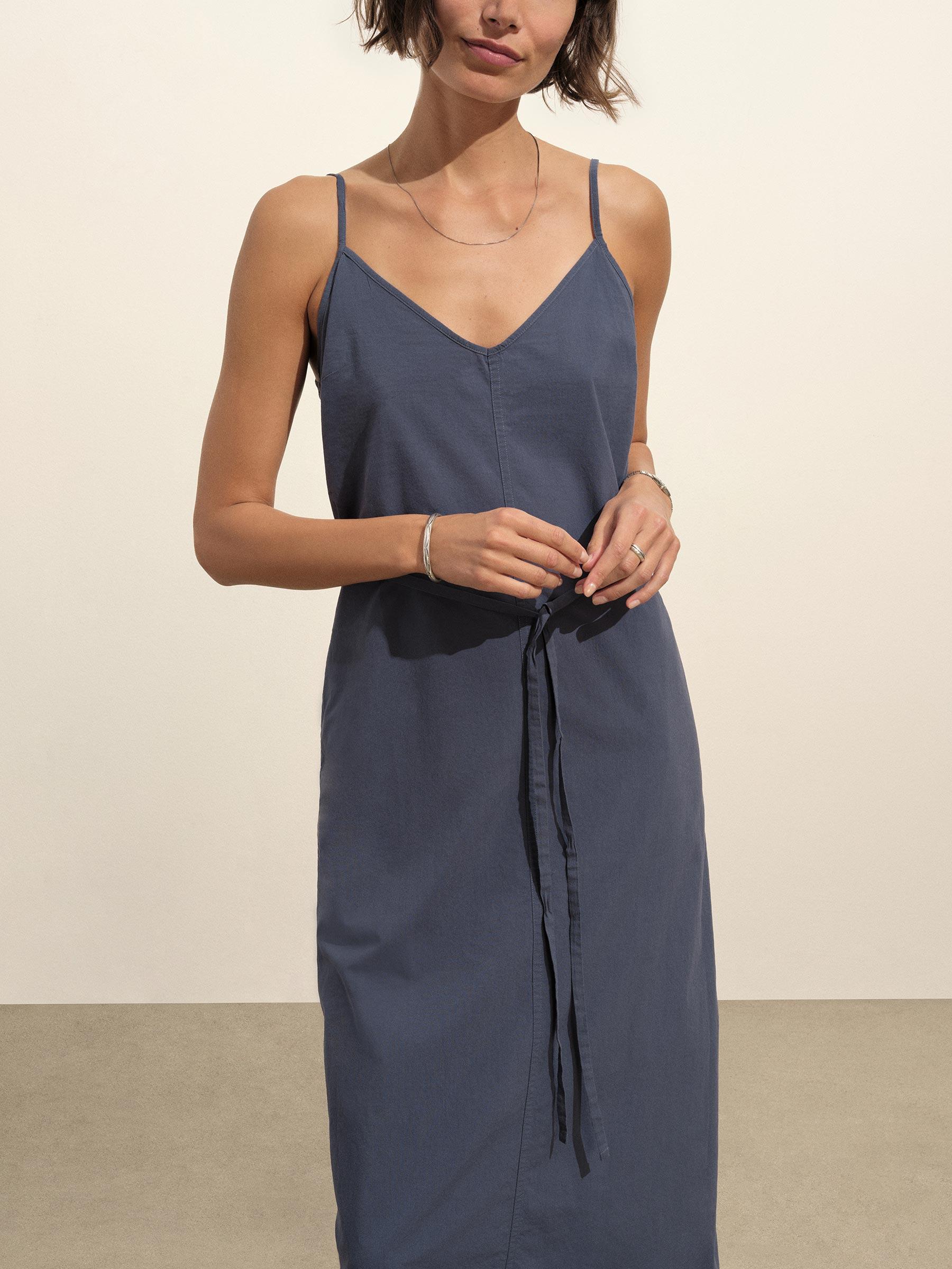 Bay Blue Mainstay Cotton Maxi Slip Dress Product Image