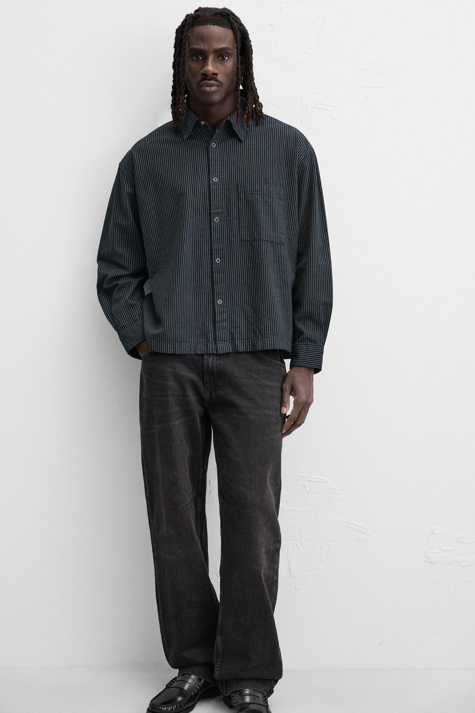 STRIPED DENIM SHIRT Product Image