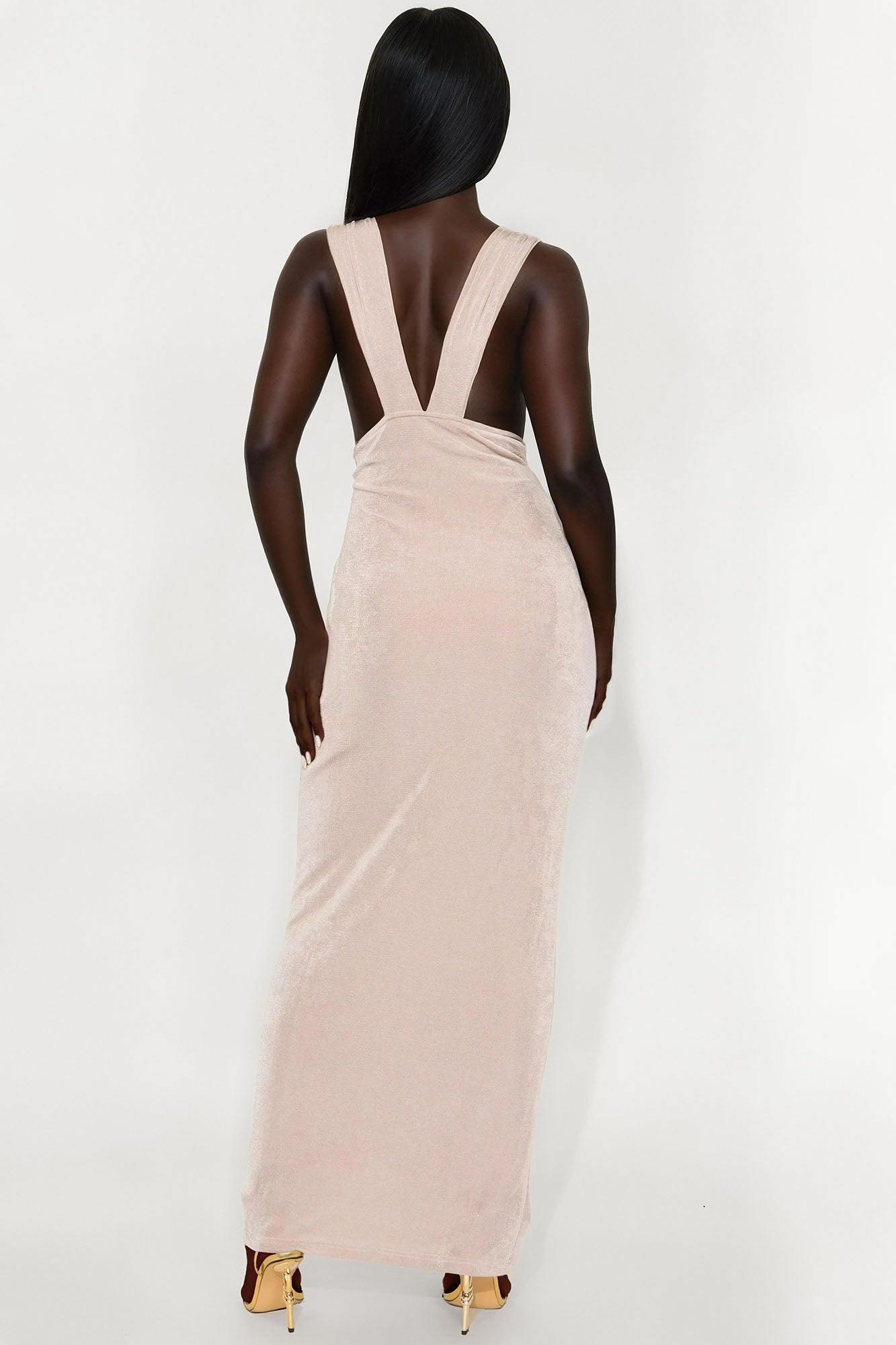 Lynette Slinky Maxi Dress - Stone Product Image