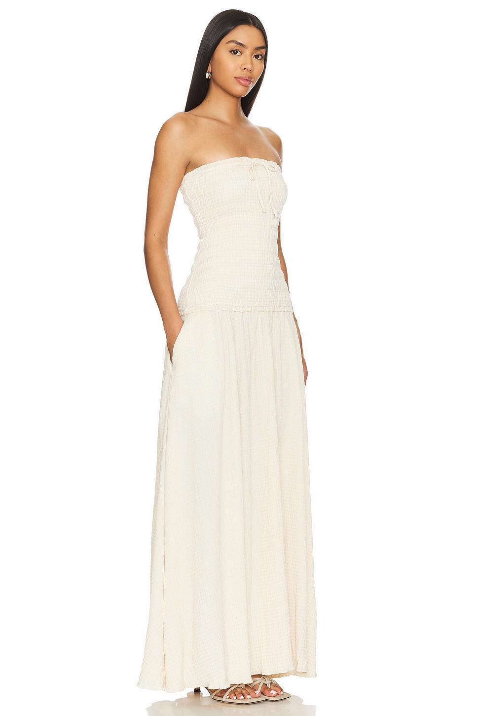 Lovers and Friends Gale Maxi Dress in Neutral Gingham Product Image