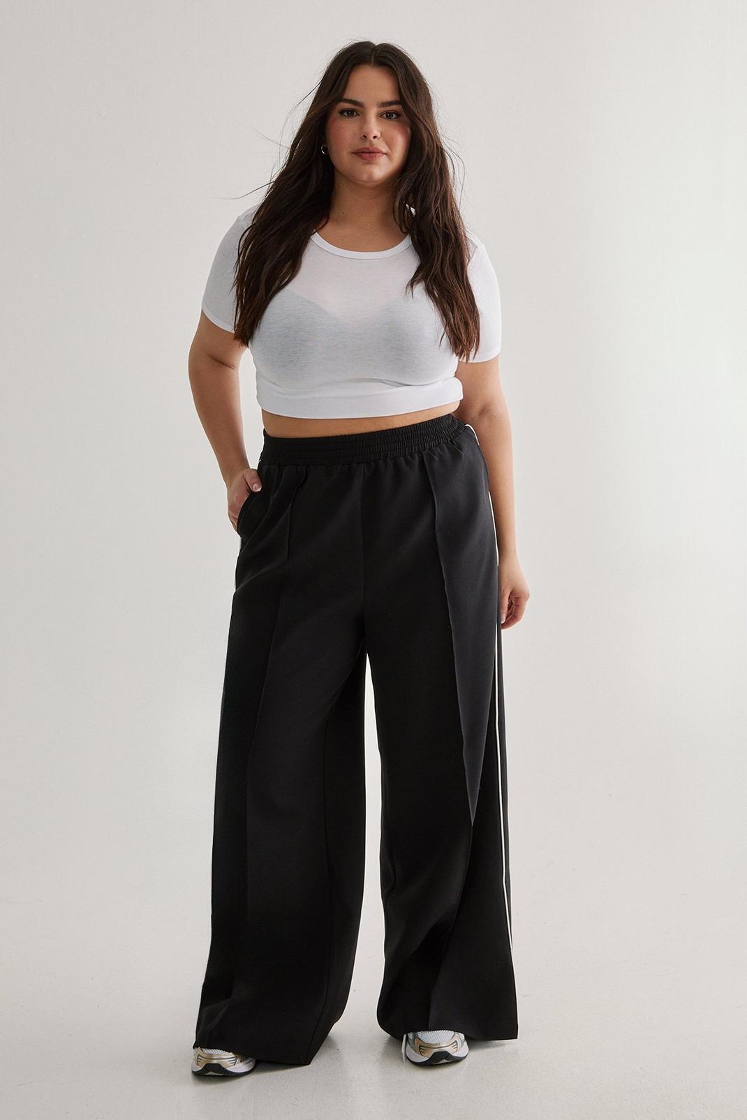 Plus Tailored Contrast Piped Joggers Product Image