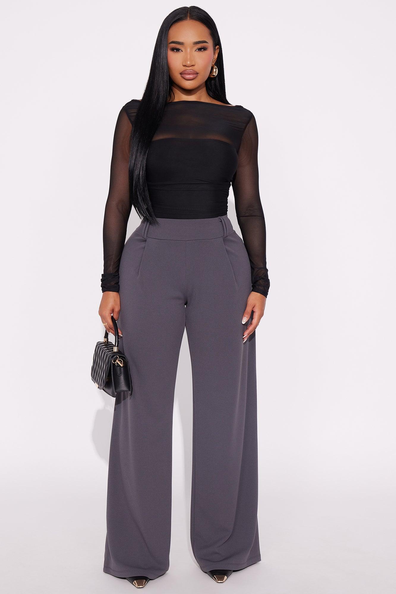 Melina Mesh Long Sleeve Bodysuit - Black Product Image