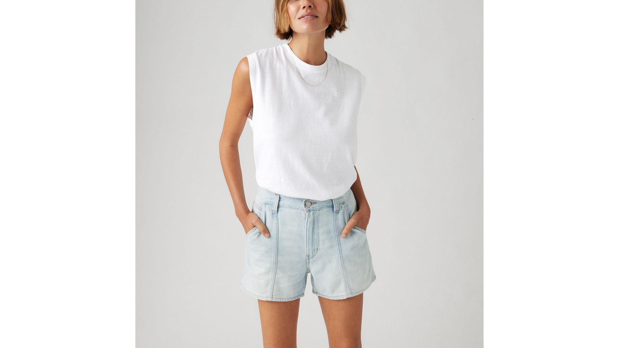 Linen+ Denim Lightweight Carpenter Women's Shorts Product Image
