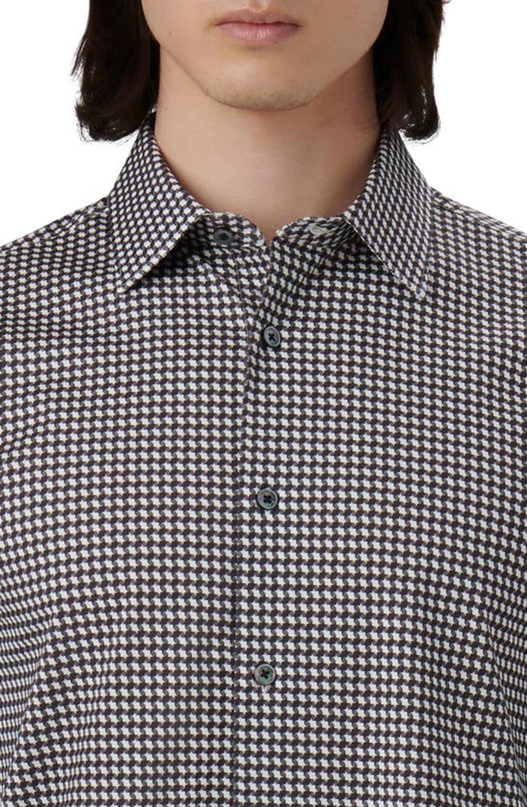 BUGATCHI Men's Ooohcotton James Sport Shirt In Black Product Image