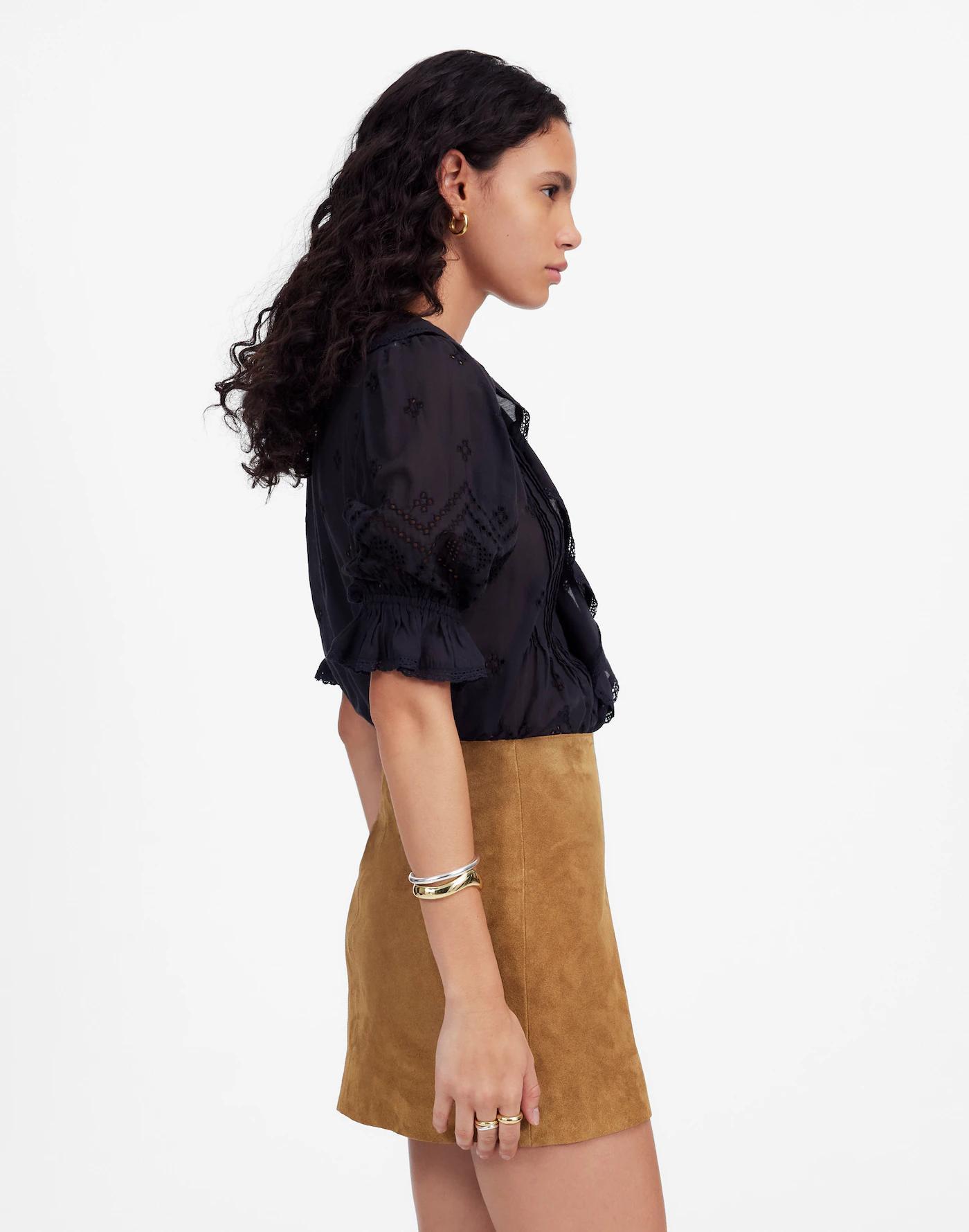 Suede Mini Skirt Product Image