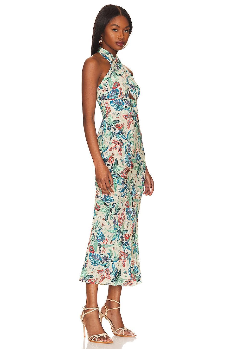 Malia Cross Front Halter Bias Midi Dress Shona Joy Product Image