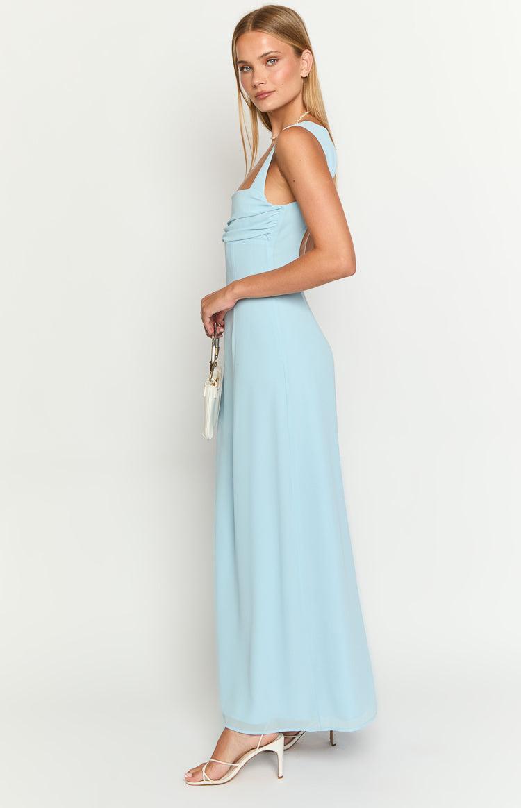 Misty Light Blue Maxi Dress Product Image