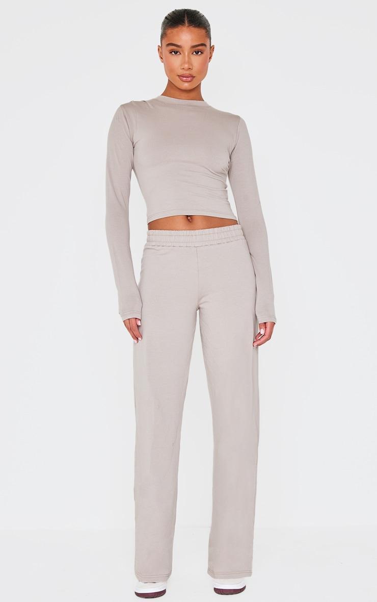 Grey Straight Leg Pants Product Image