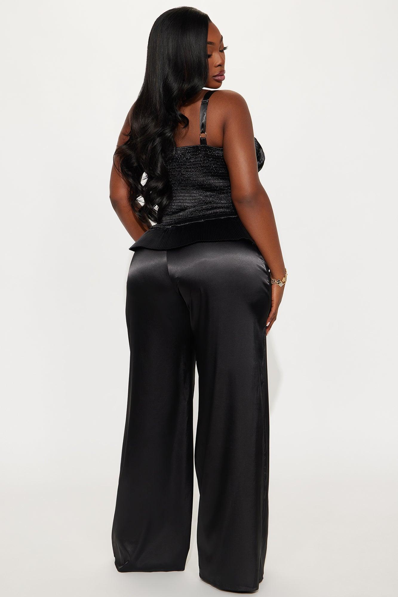 Commanding Attention Pant Set - Black Product Image