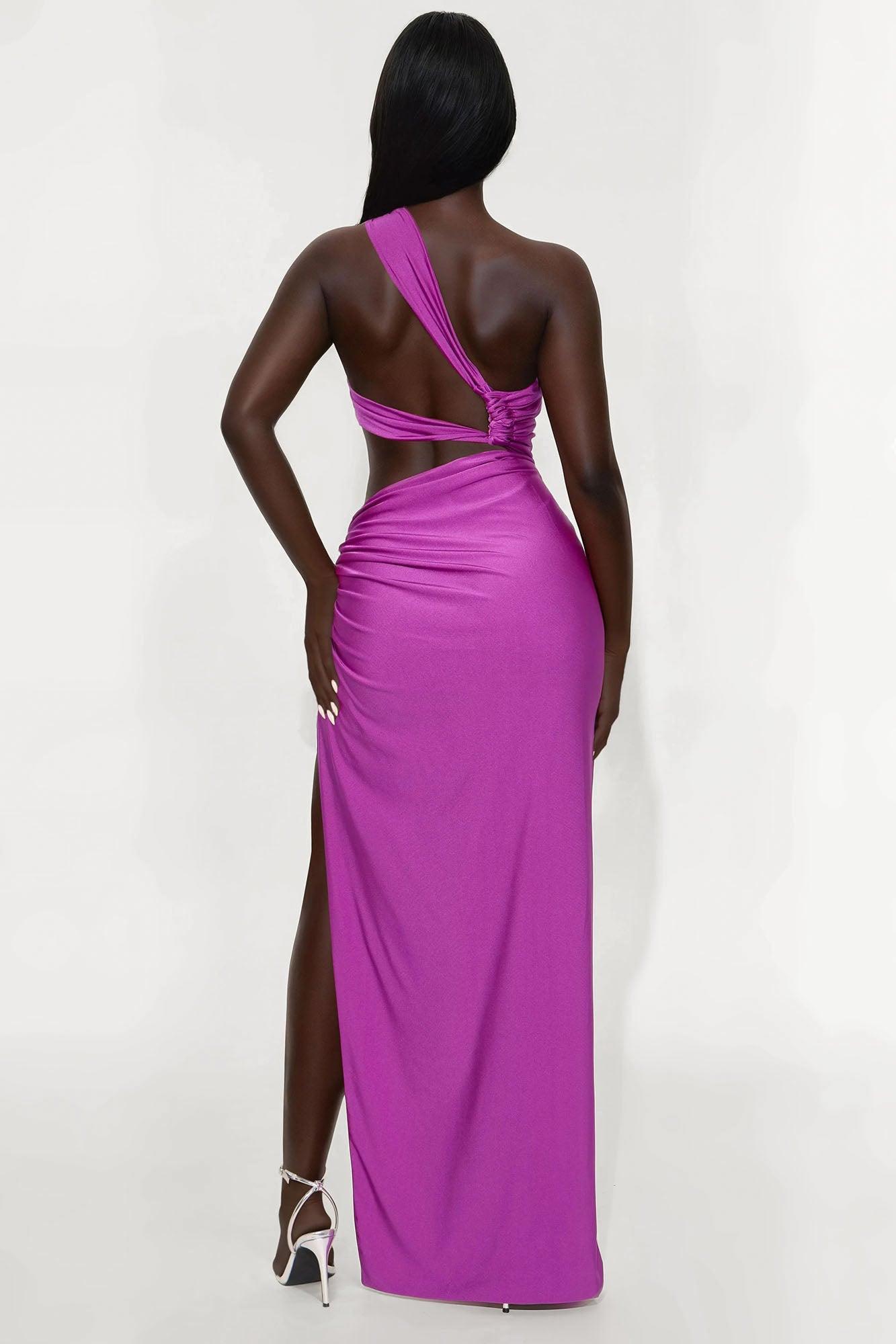 On The Islands Asymmetrical Maxi Dress - Purple Product Image