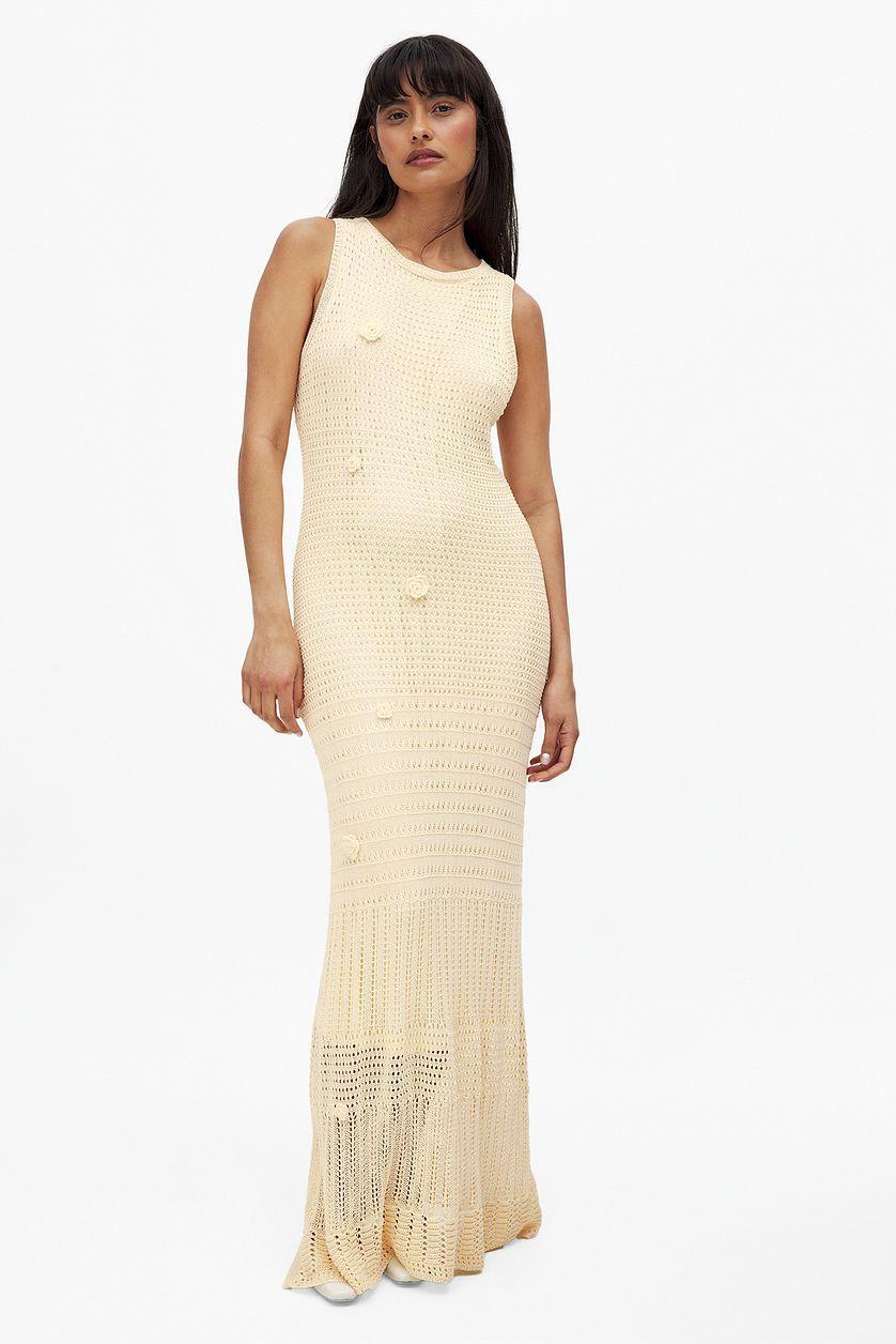 Knitted Crochet Maxi Dress Product Image