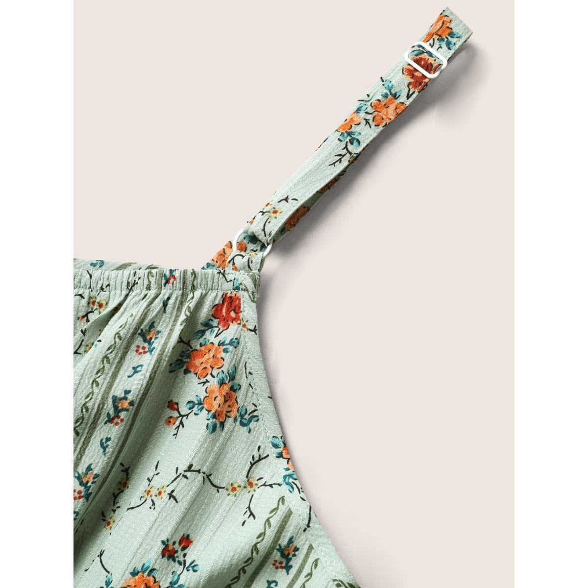 Plus Size Boho Print Square Neck Maxi Cami Dress Palemauve Women Elegant Non Sleeveless Curvy BloomChic 14-16/1X Product Image