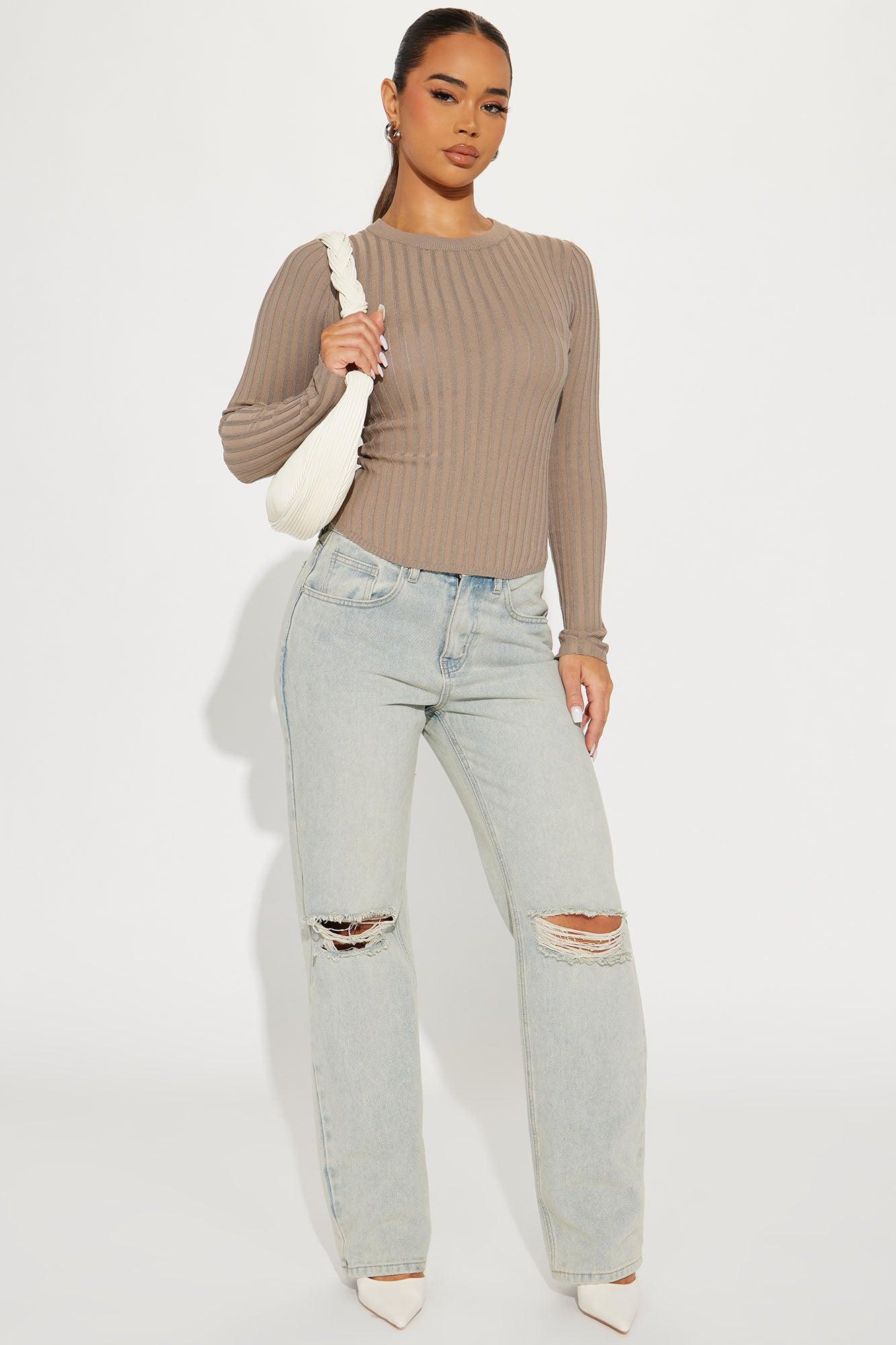 Citra Ribbed Sweater - Brown/combo Product Image