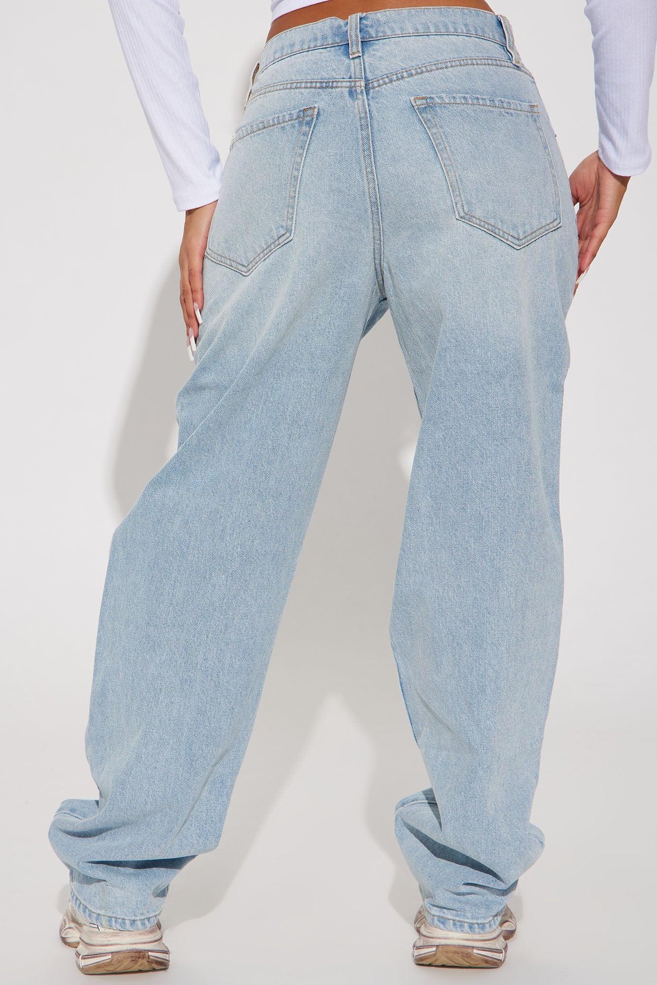 Seeking Thrills Shredded Straight Leg Jeans - Light Wash Product Image