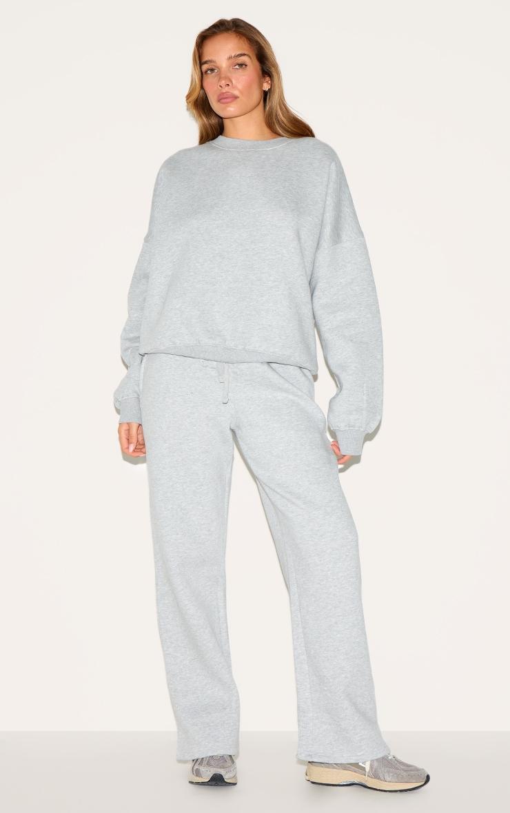 Ash Grey Oversized Sweatshirt Tracksuit Set Product Image