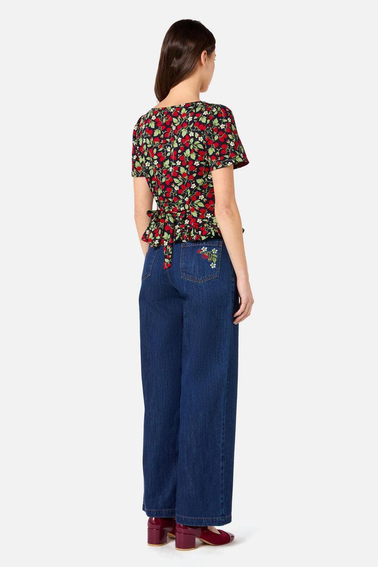 Raspberry Short Sleeve Top Product Image