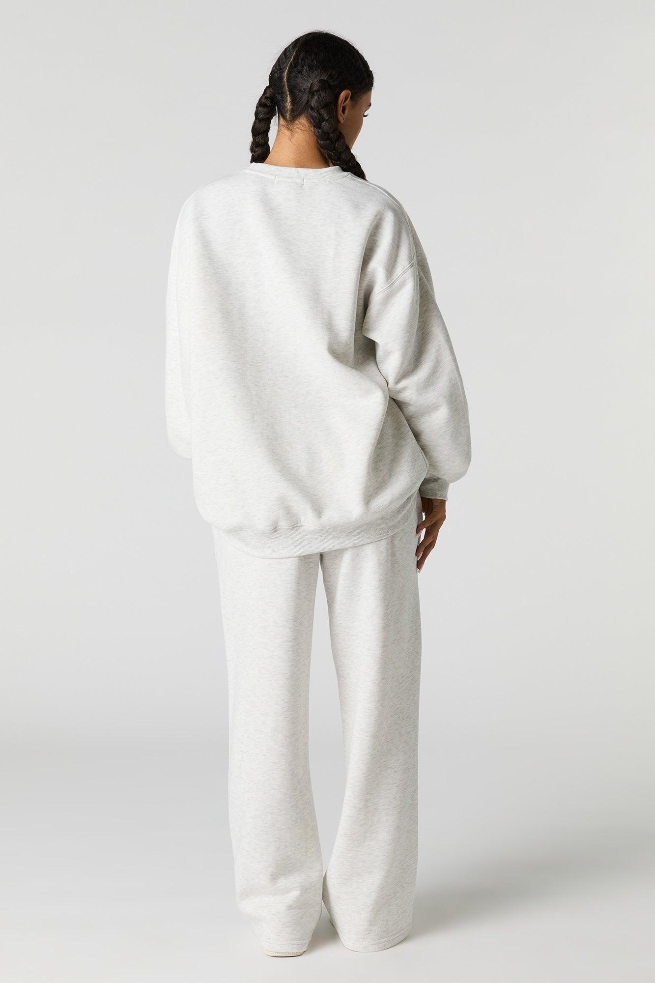 Graphic Fleece Wide Leg Sweatpant Female Product Image