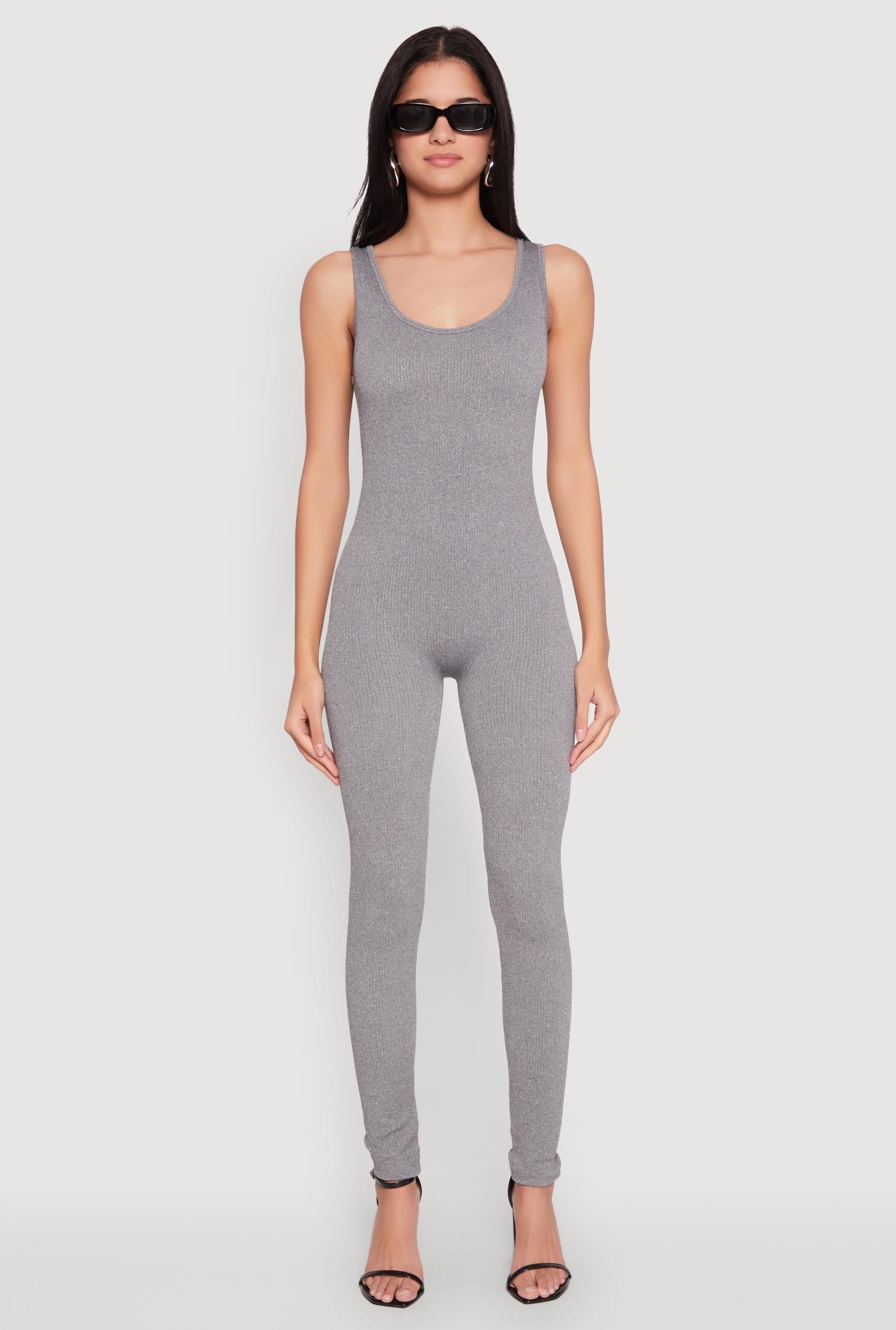 Womens Ribbed Knit Catsuit Product Image
