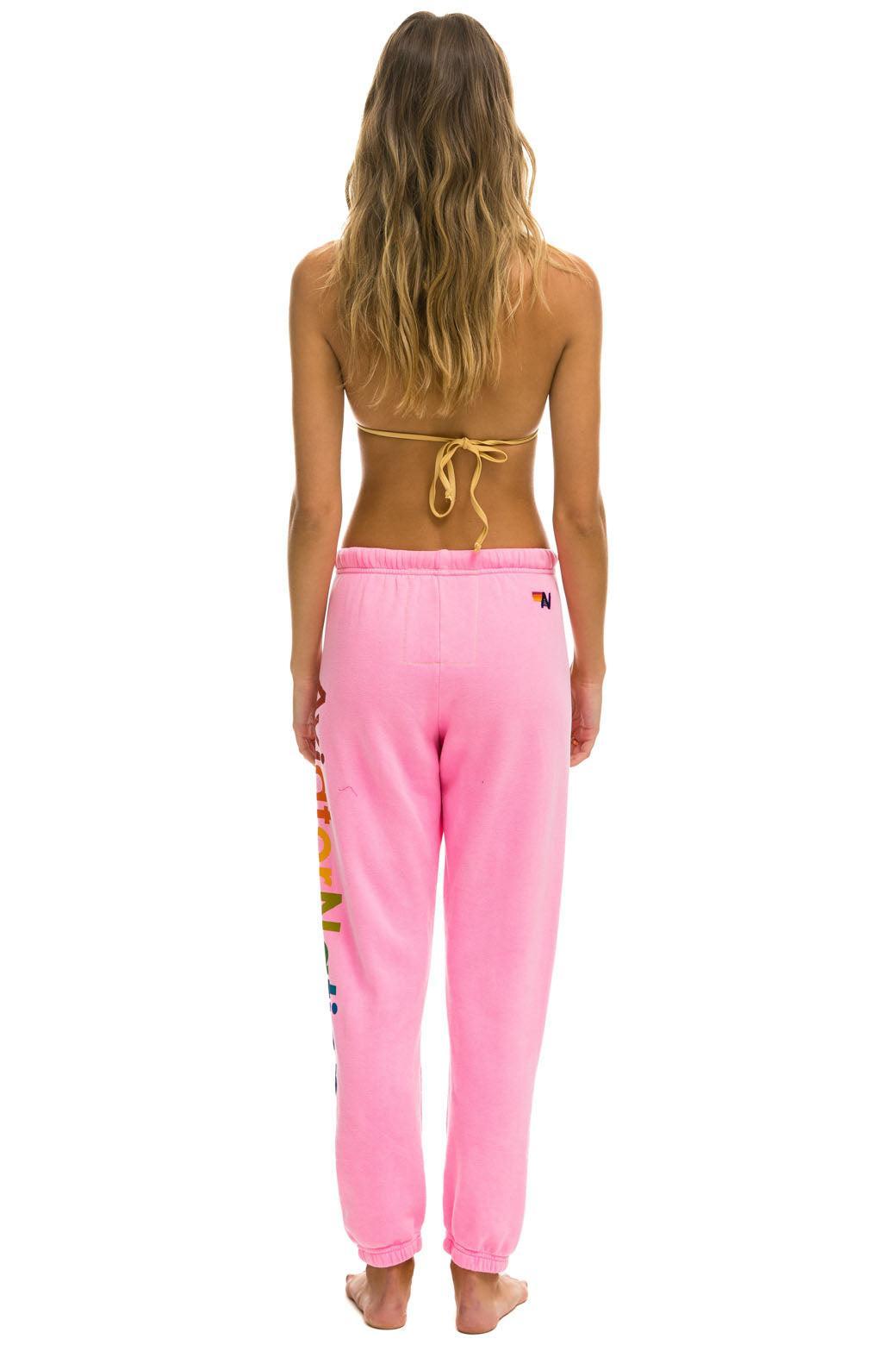AVIATOR NATION SWEATPANTS - NEON PINK Female Product Image