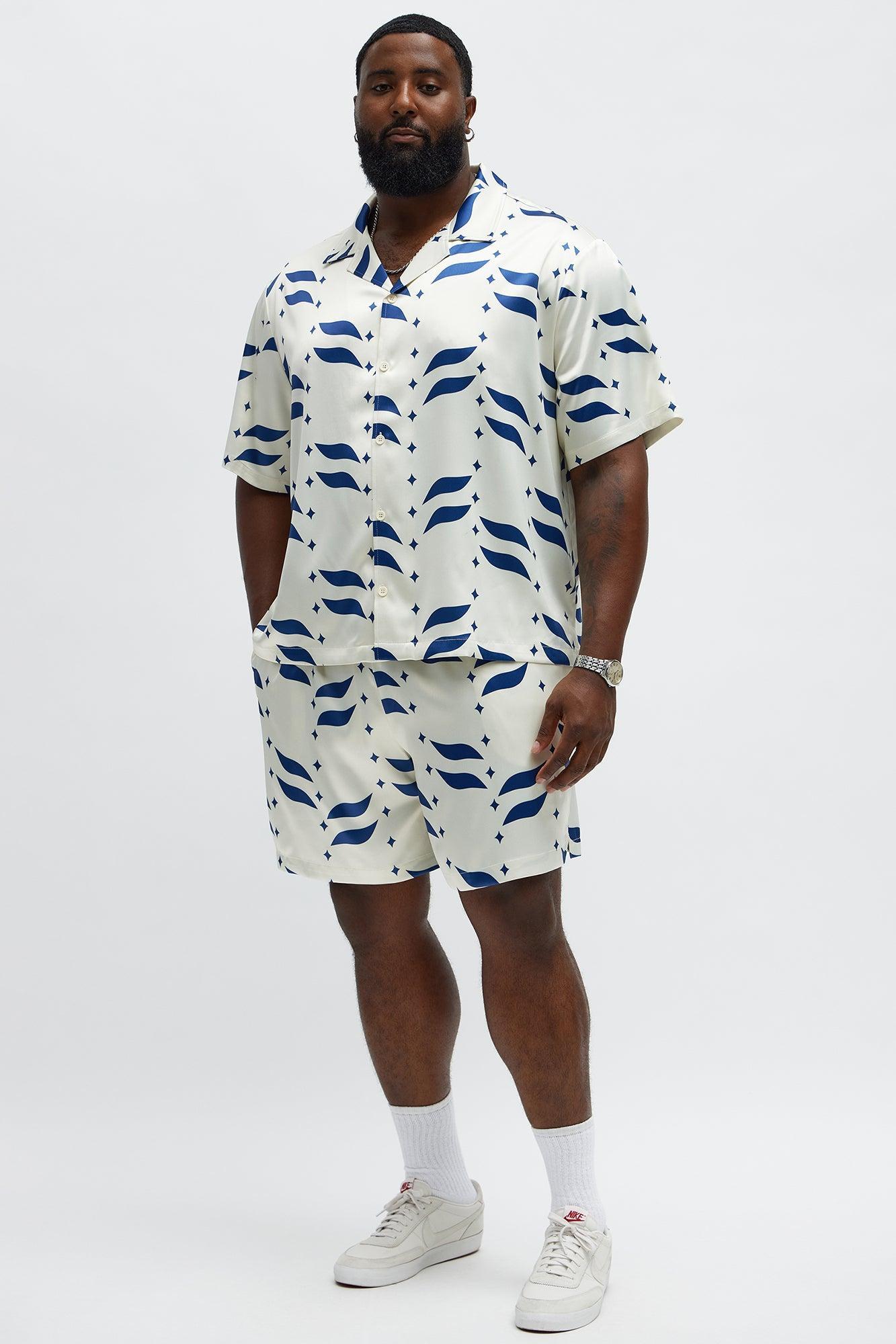 Relaxed Star Panel Short - Cream/combo Product Image