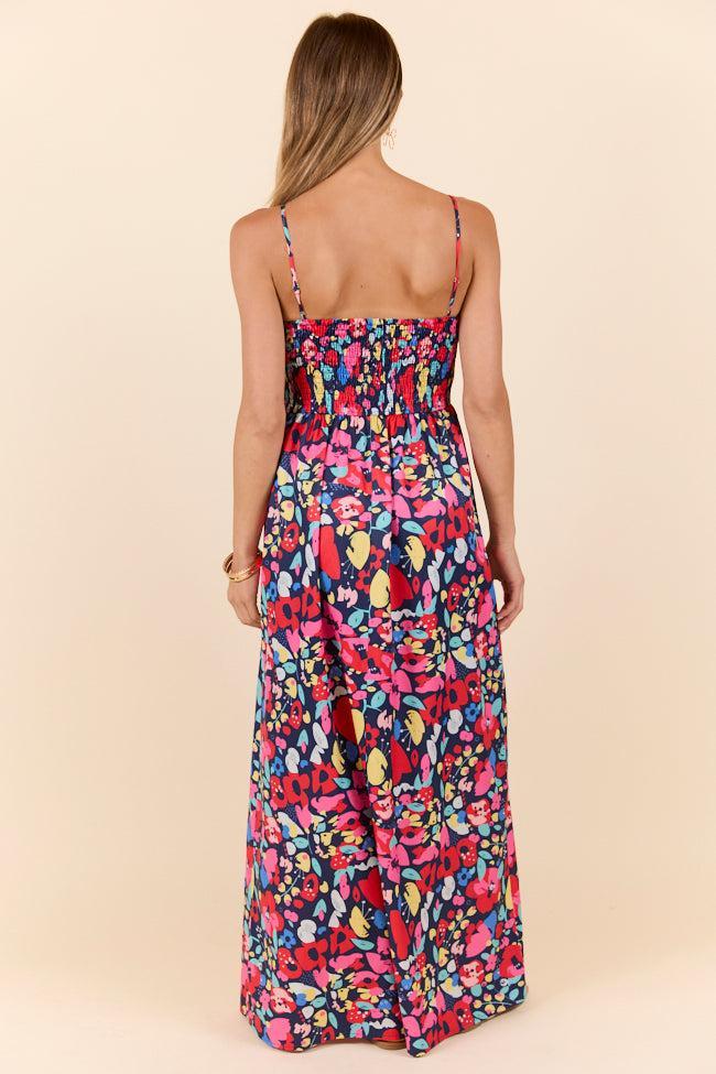 Keep It Floral Navy Printed Dress Product Image