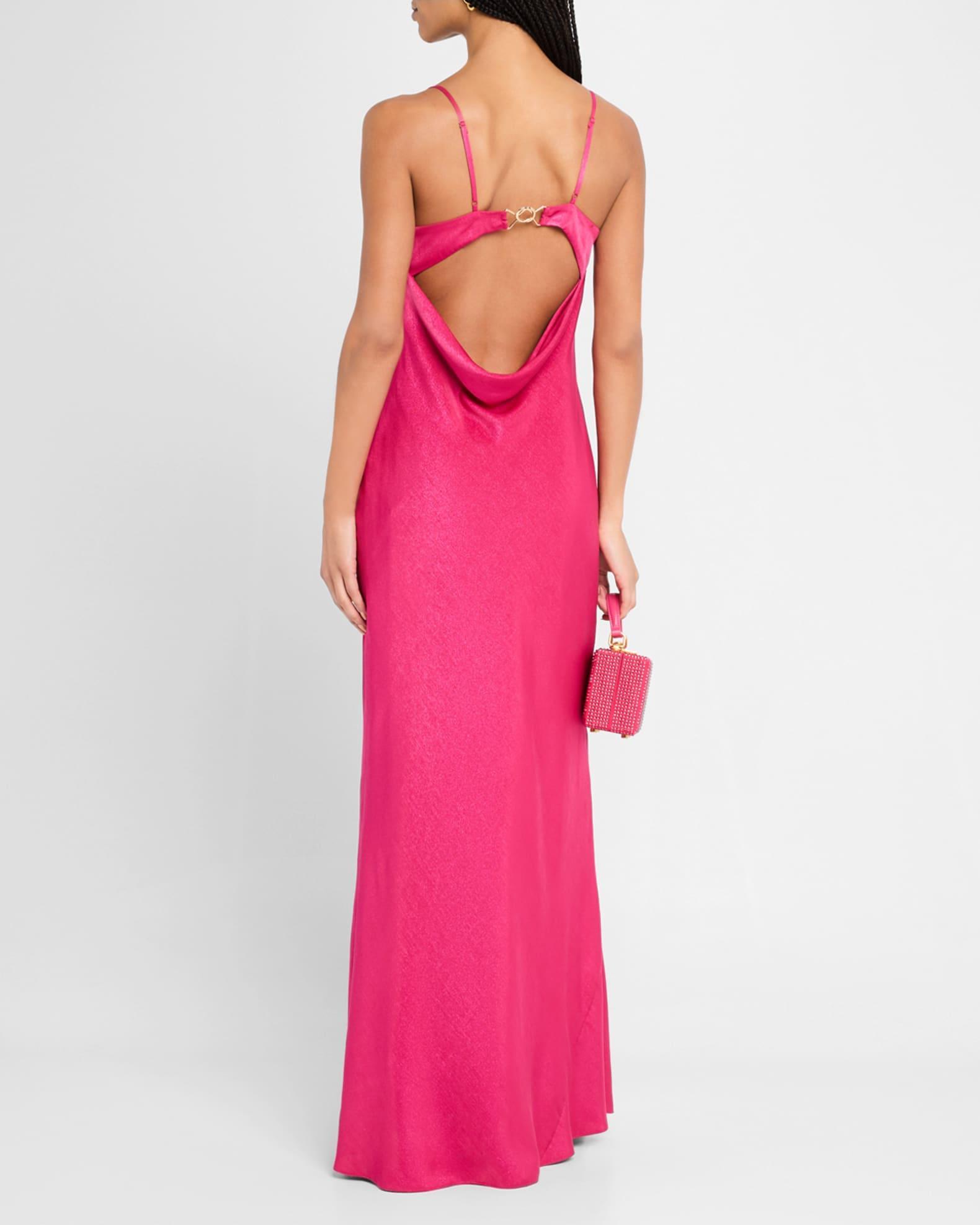 Adeline Foiled Open-Back Gown Product Image