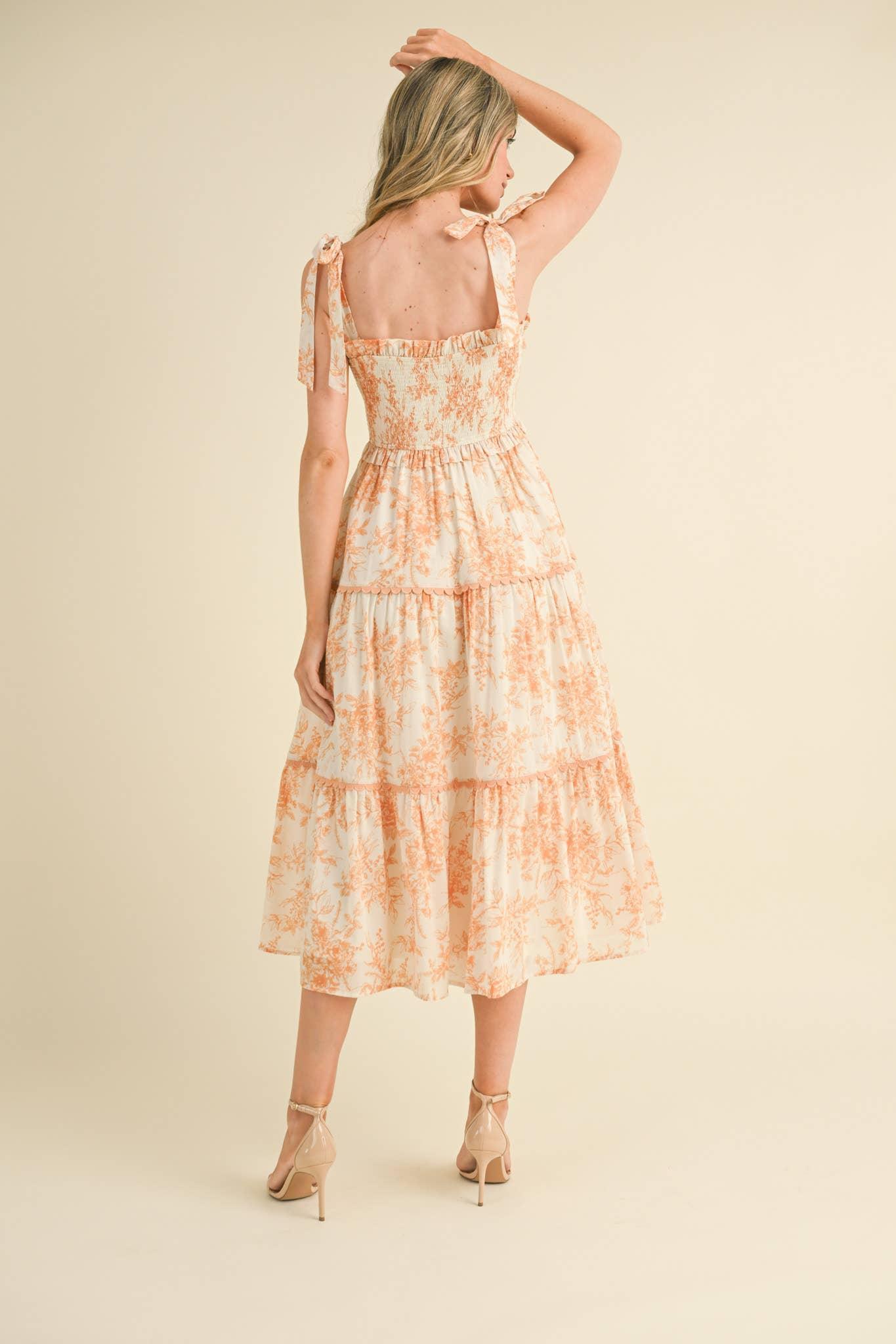 Sunset Floral Midi Dress Product Image