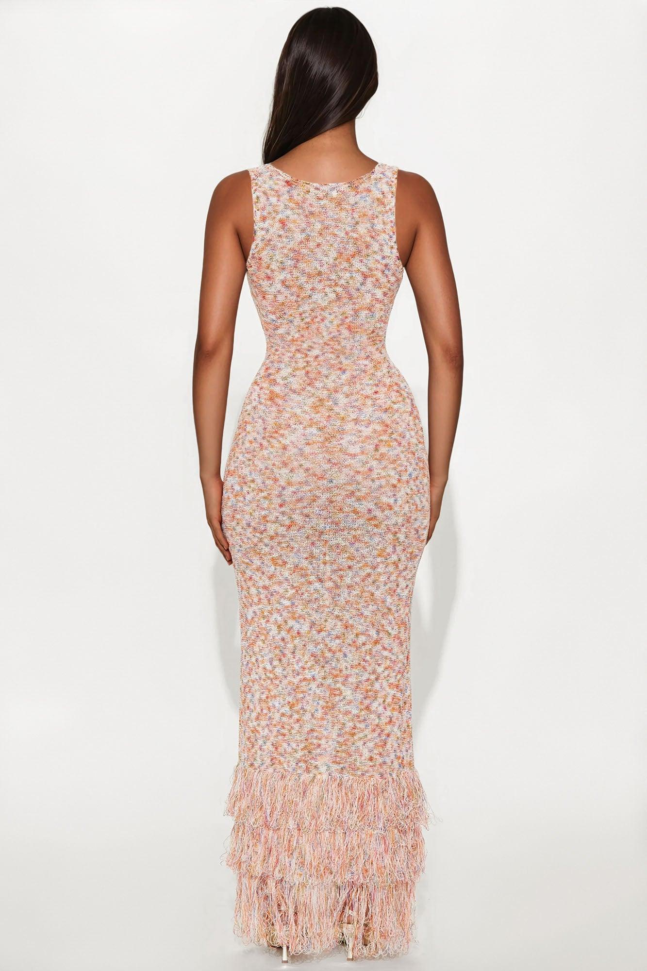 Runaway With Me Crochet Maxi Dress - Orange/combo Product Image