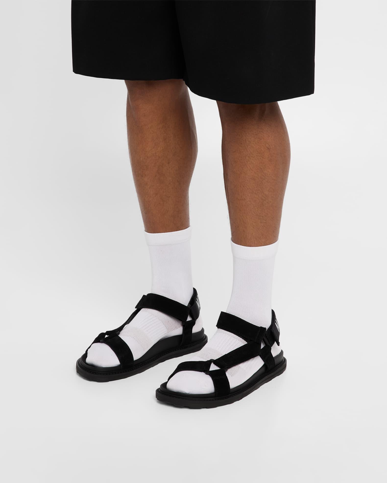 Men's Leather and Suede Sandals Product Image