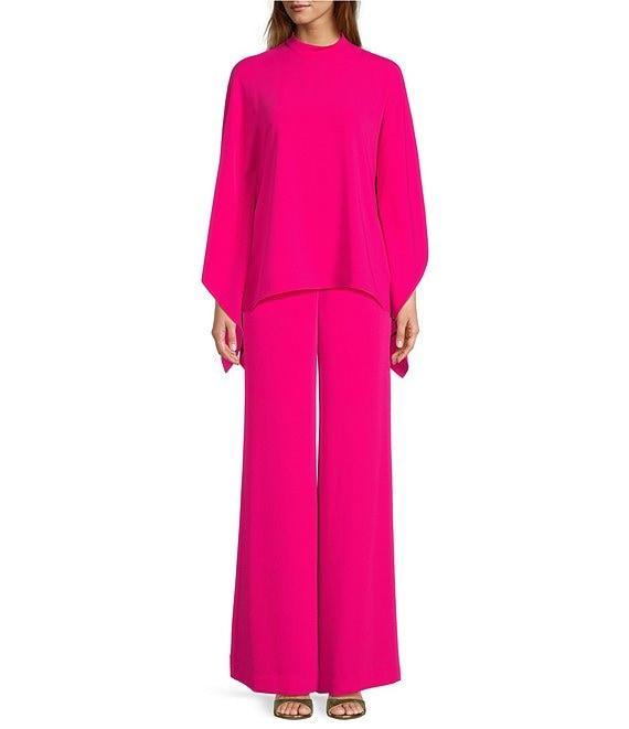 Trina Turk Anona Double Georgette Mock Neck Dolman Sleeve Top Product Image