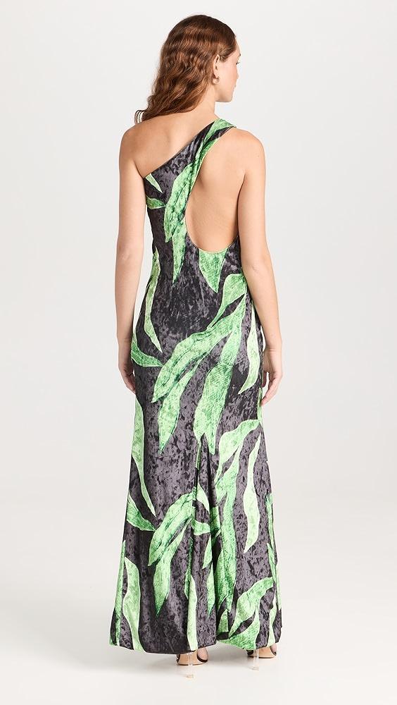 Dur Doux Green Leaf Velvet Maxi Dress | Shopbop Product Image