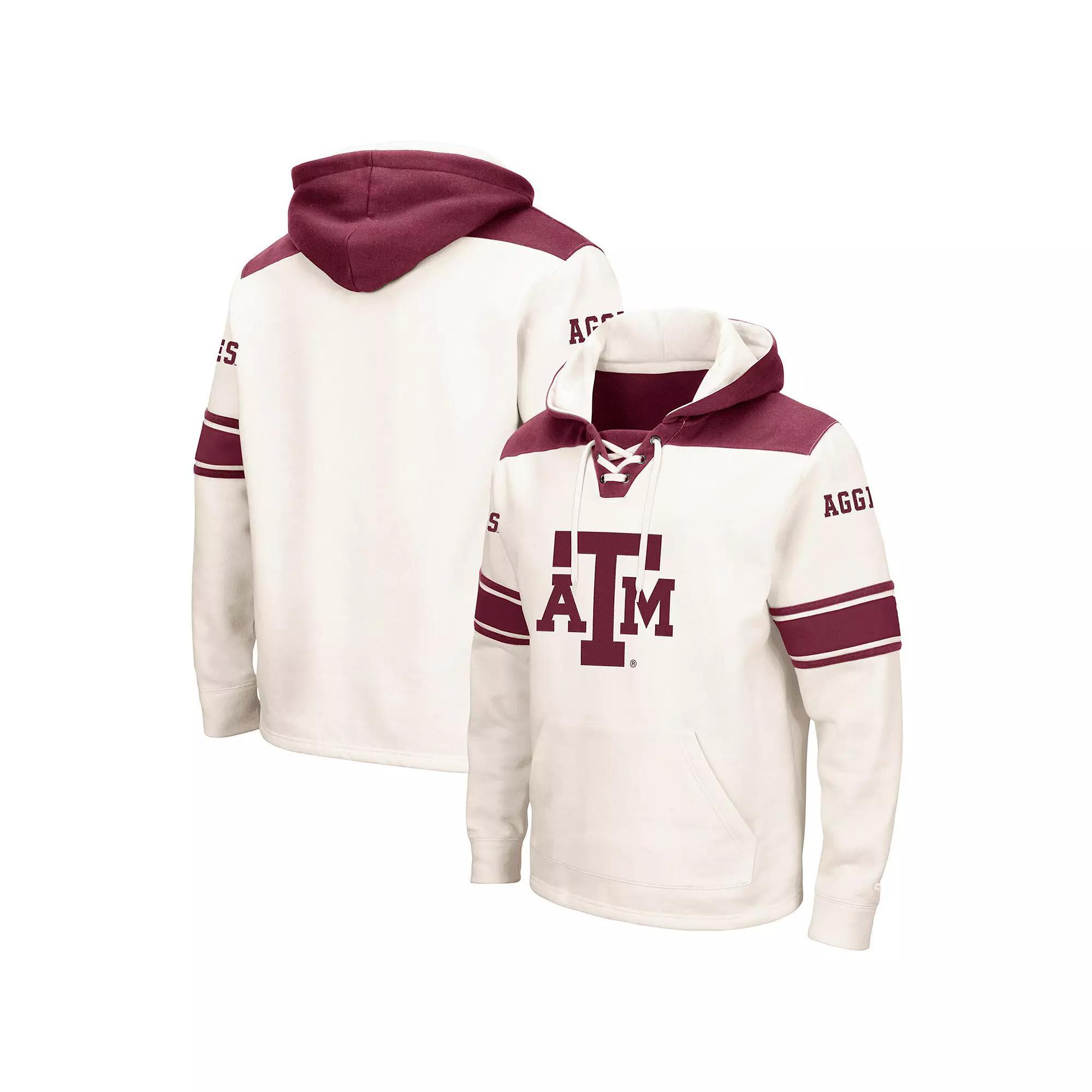 Men's Colosseum Cream Texas A&M Aggies 2.0 Lace-Up Hoodie, Size: 2XL, Beige Product Image