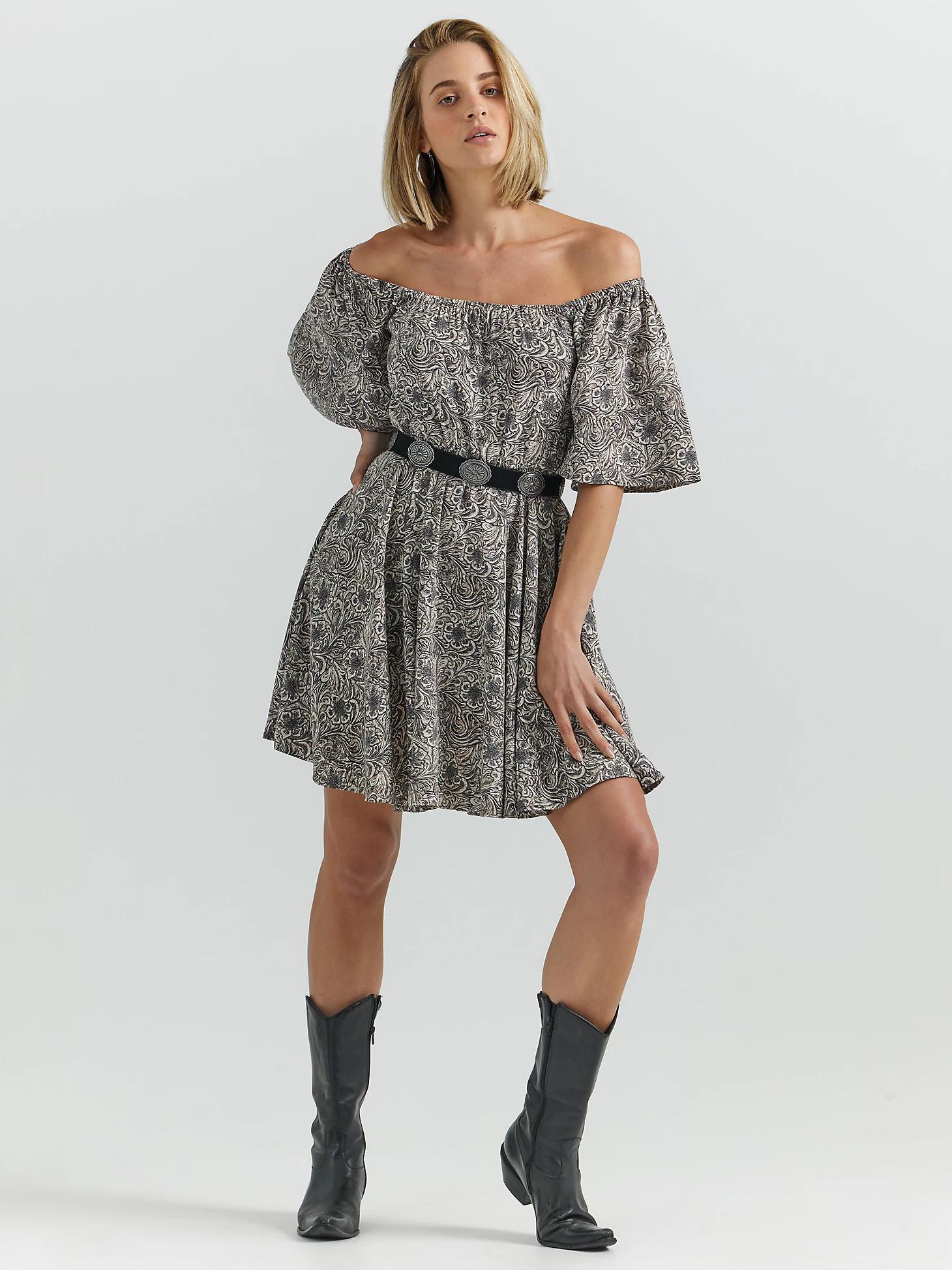 Women's Romantic Flutter Sleeve Dress | Women's DRESSES & JUMPSUITS | Wrangler® Product Image