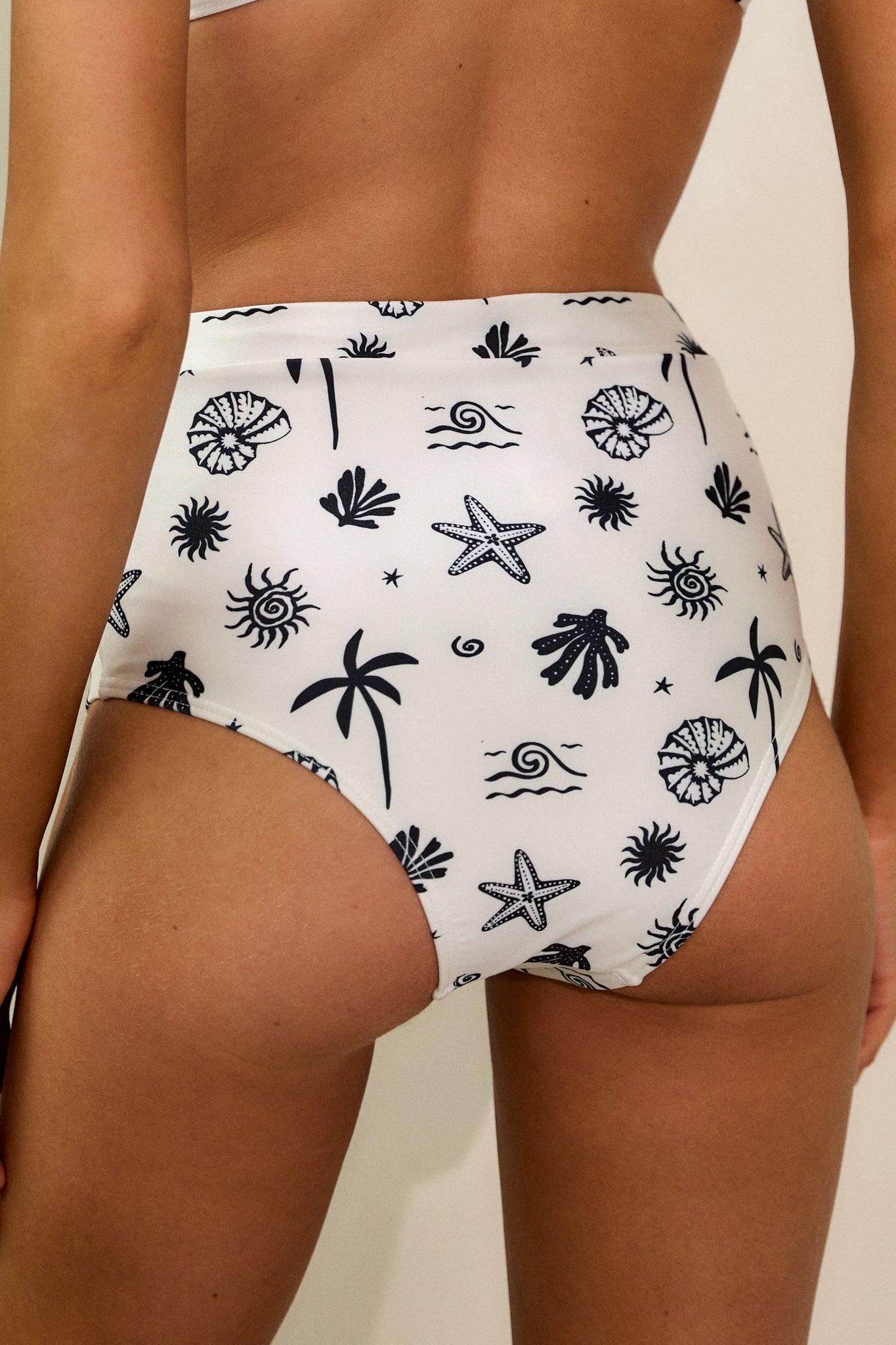 MINKPINK Shell White Highwaisted Bikini Bottoms Product Image
