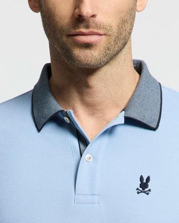 MENS JONAS MICRO STRIPE COLLAR PIQUE POLO - B6K583F200 Product Image