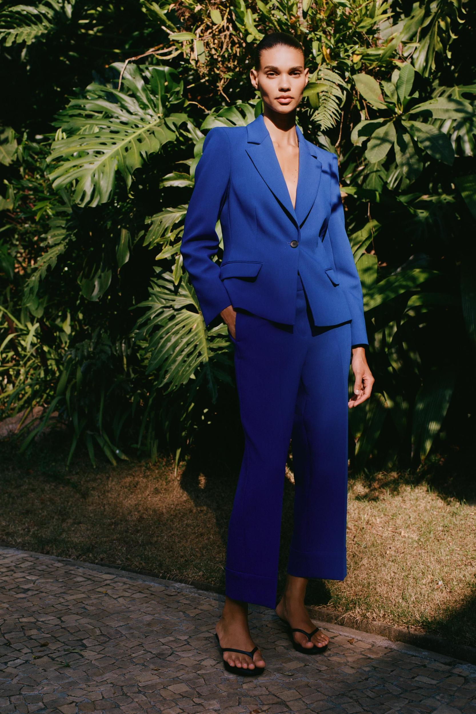 TURNED UP CUFF STRAIGHT LEG PANTS Product Image