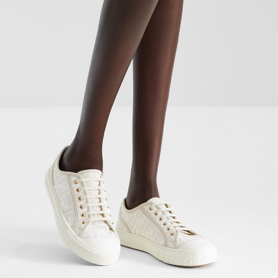 DominoWhite FF fabric low-tops Product Image