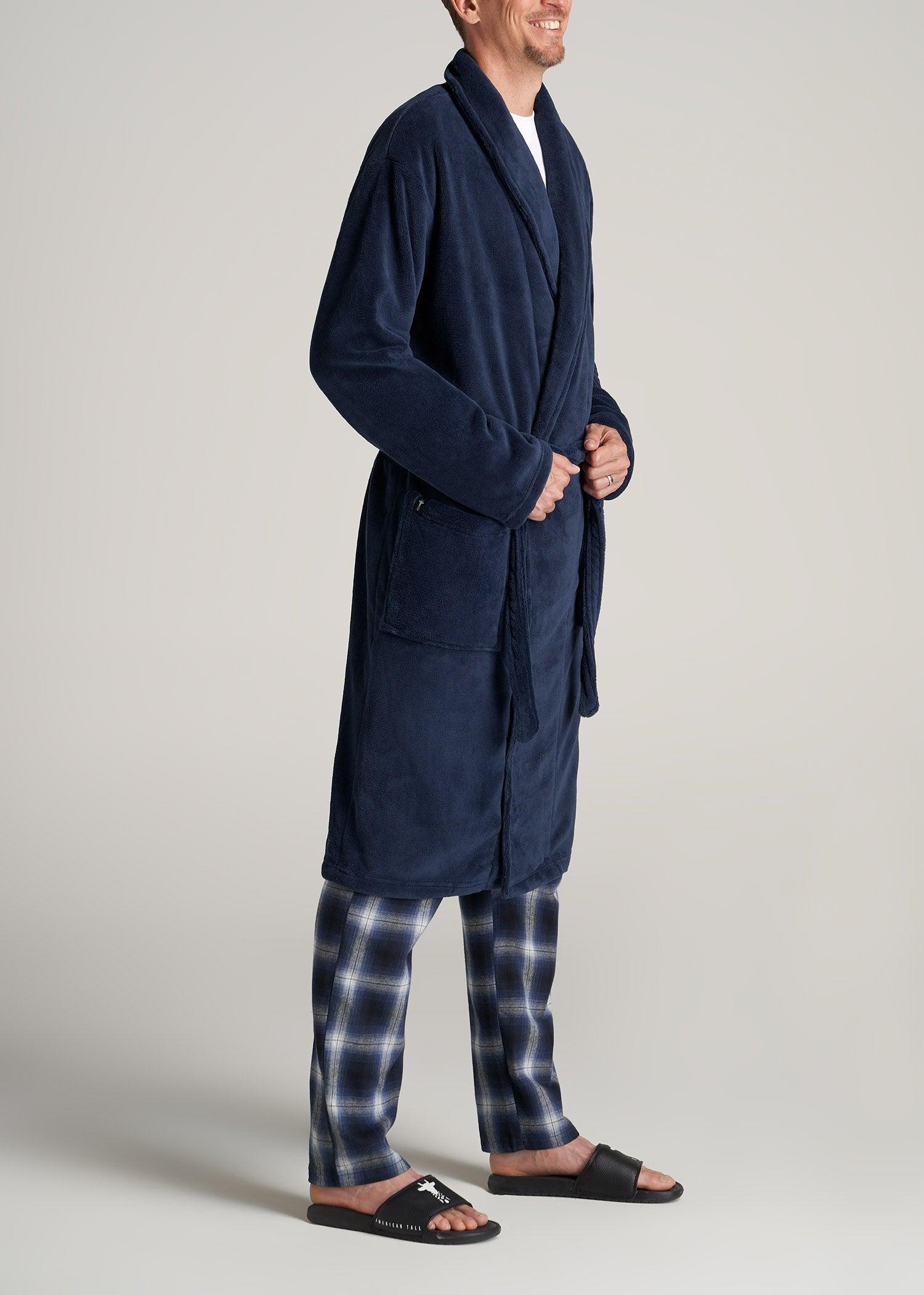 Tall Men's Robe in Navy Product Image