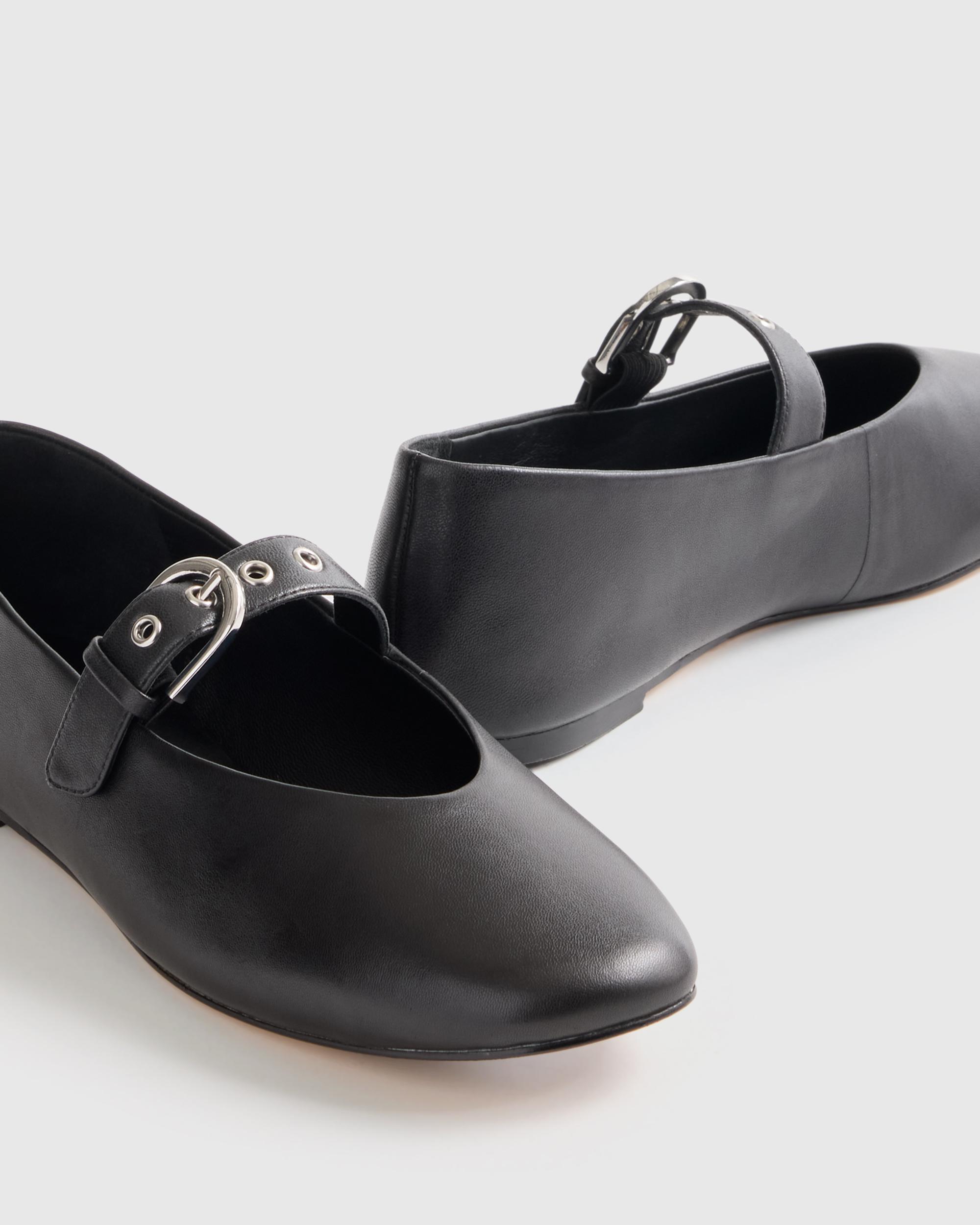 Quince | Women's Italian Leather Mary-Jane Flat Product Image
