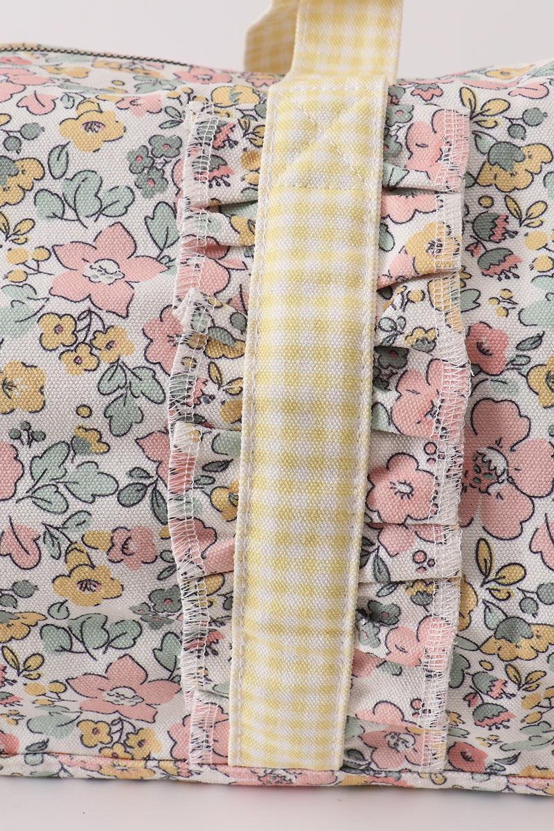 Yellow floral travel bag Product Image