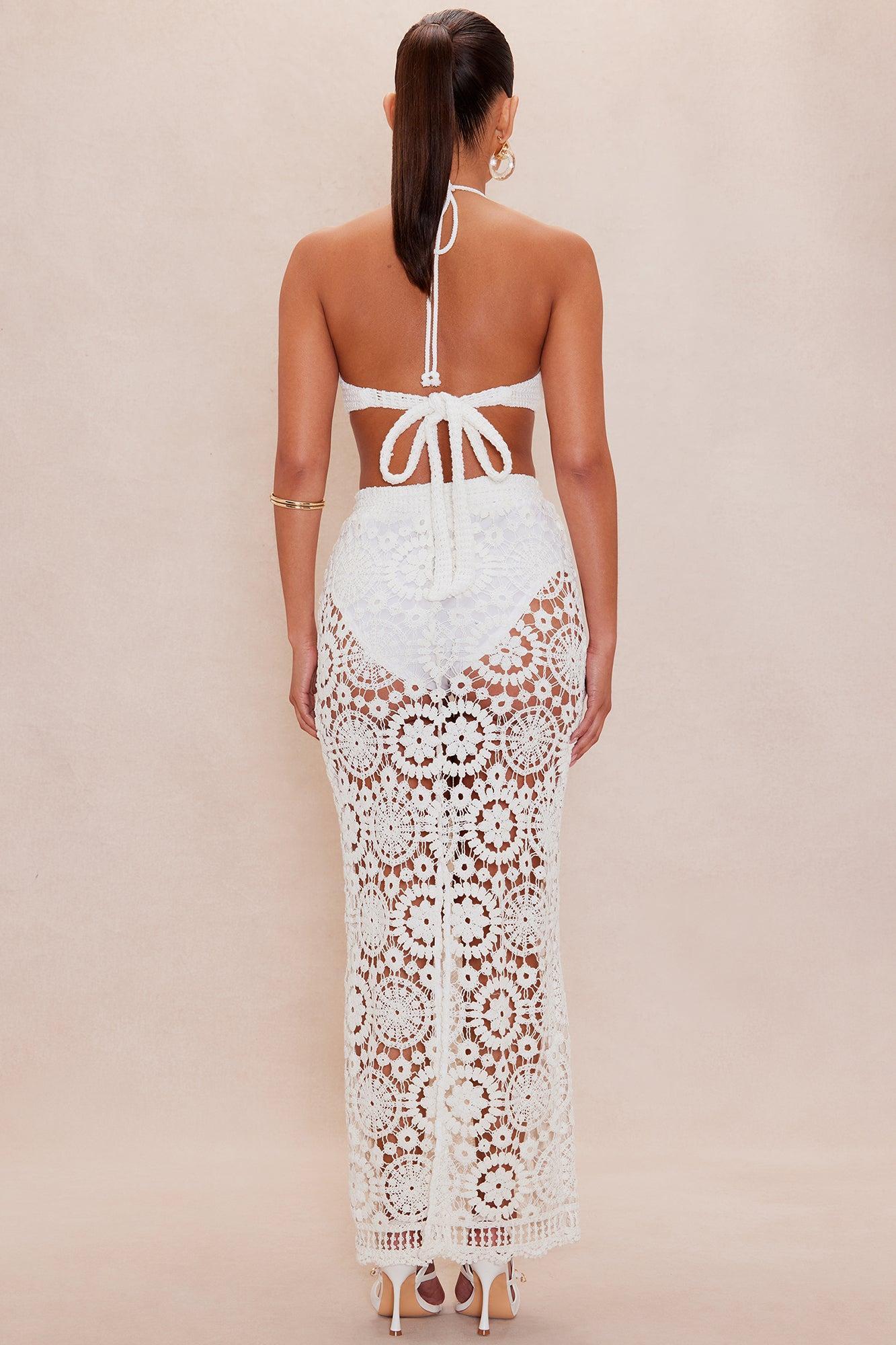 Fiji Crochet Skirt Set - White Female Product Image