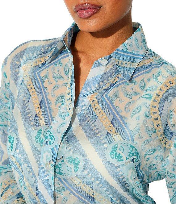 Kurt Geiger London Kensington Resort Button Front Shirt Dress Swim Cover-Up Product Image