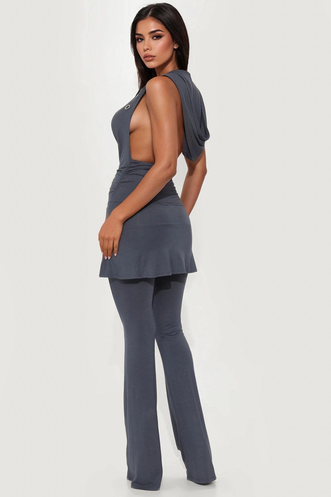 Off The Grid Pant Set - Dark Grey Product Image