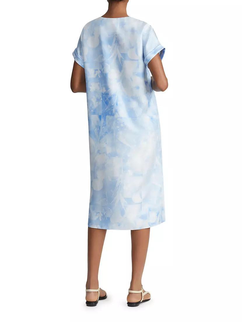 Floral Cuffed Short-Sleeve Dress Product Image
