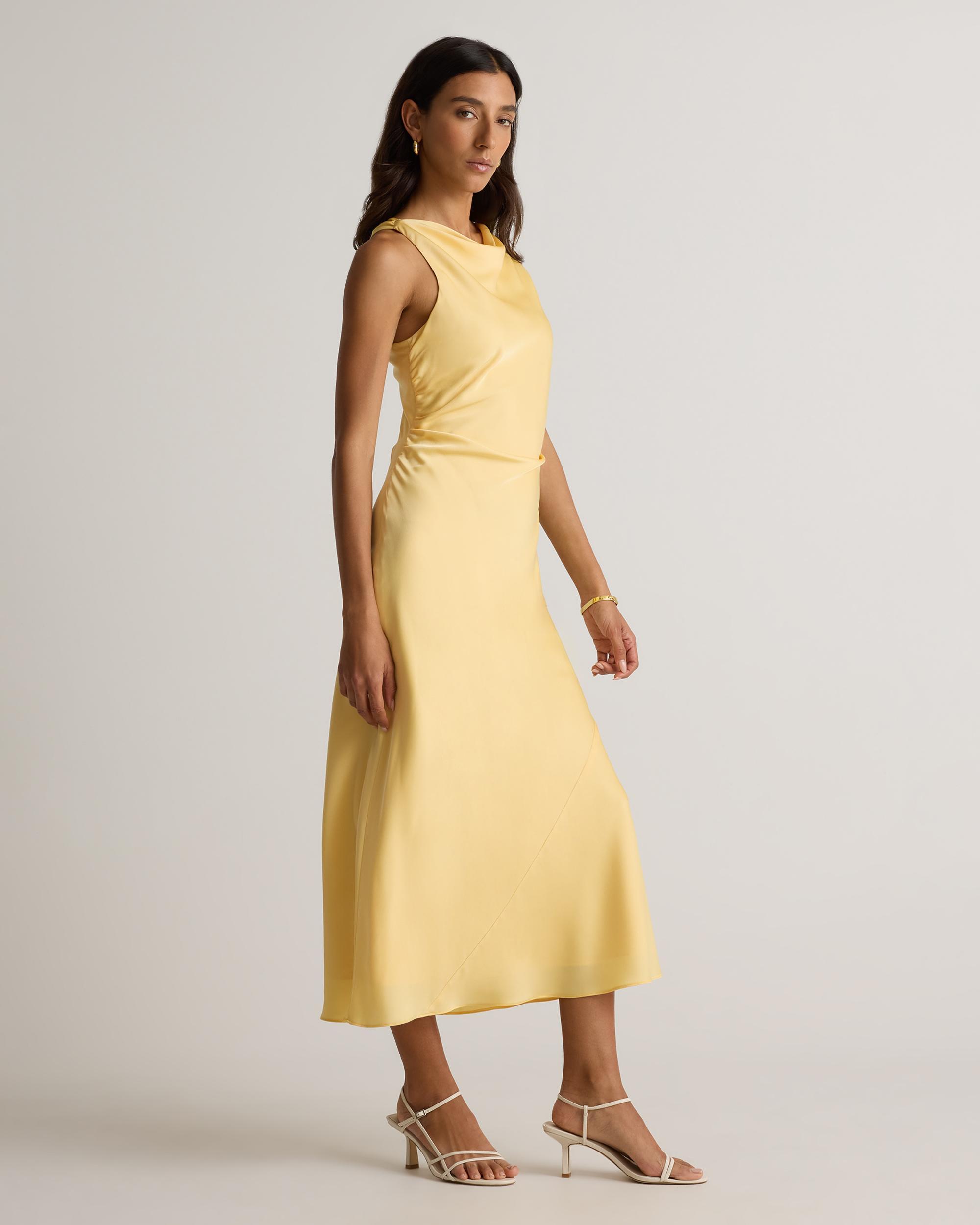 Quince | Women's Washable Stretch Silk High Neck Midi Dress Size XL, Mulberry Silk Product Image
