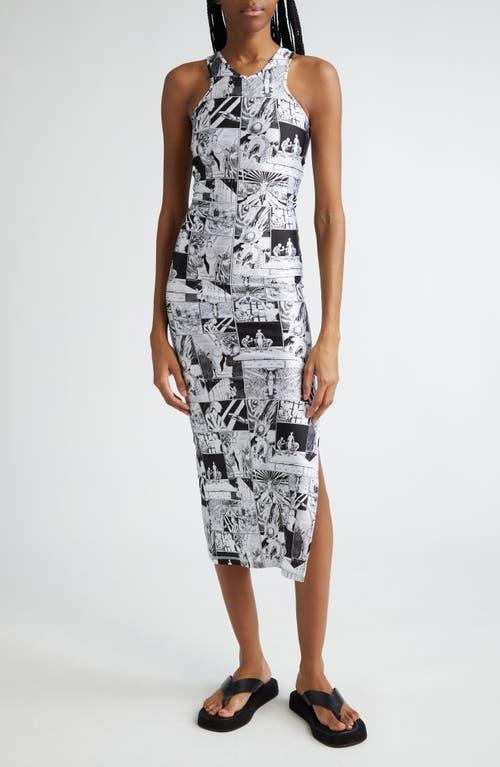 Coperni Tank Top Dress in Black,White Product Image