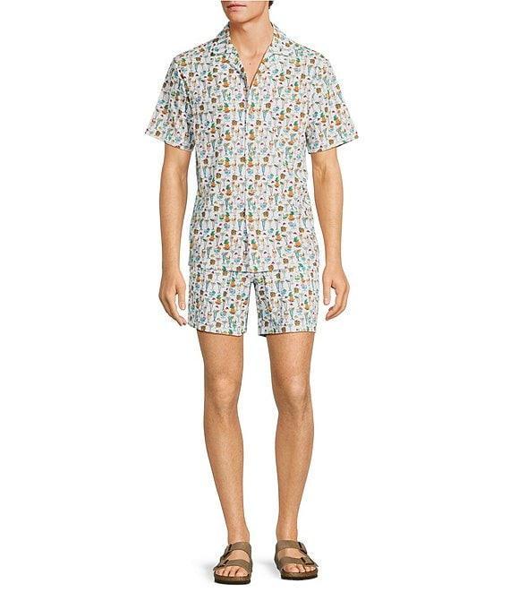 Caribbean Big & Tall Beach Drinks 6#double; Swim Trunks Product Image