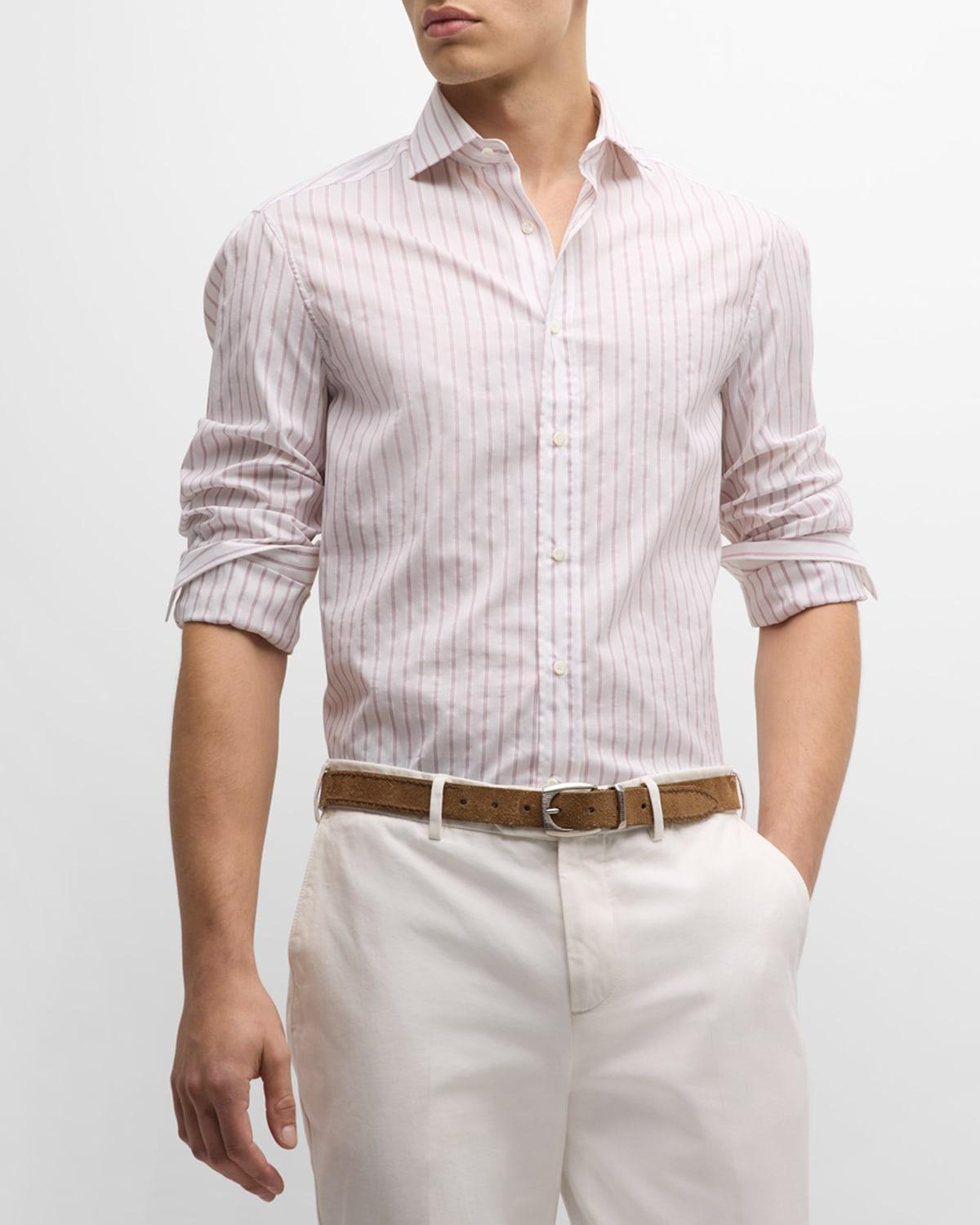 Men's Hairline Striped Oxford Button-Down Shirt Product Image